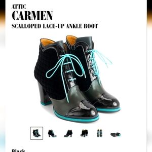 Attic Carmen Fluvog Velvet Booties